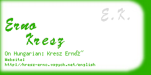 erno kresz business card